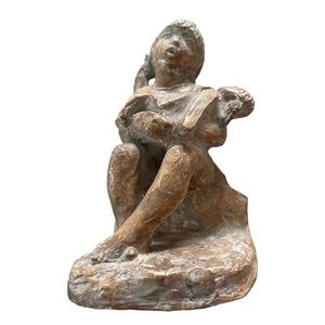 Austin Productions 1973 Statue Sculpture ~ Little Girl Holding Doll